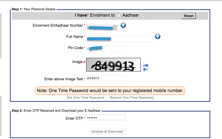 Download Aadhaar Card by Name